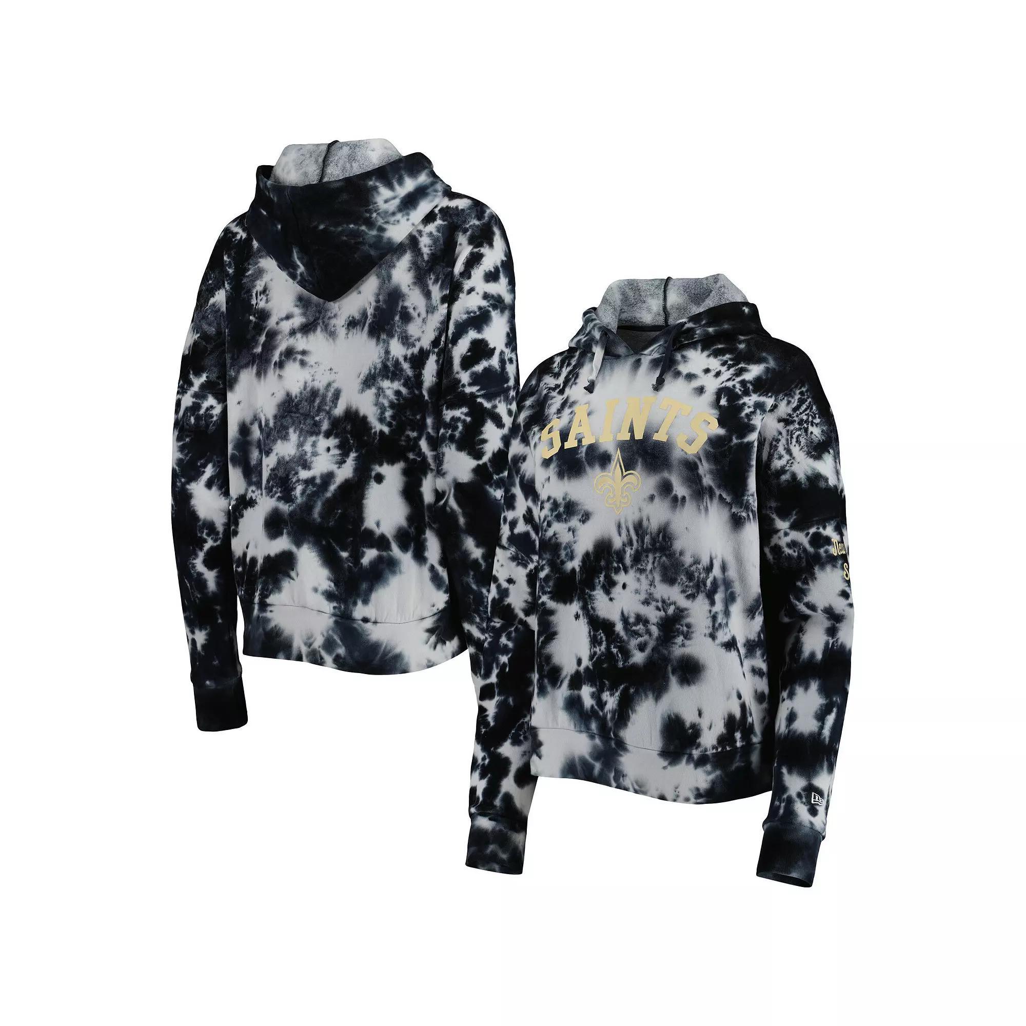 Womens New Era New Orleans Saints Cloud Dye Fleece Pullover Hoodie Product Image