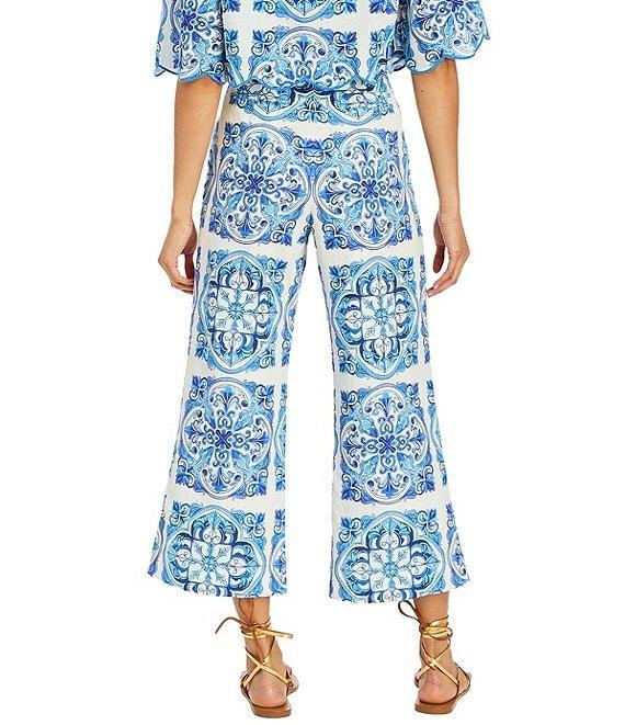 Mestiza New York Taylor Printed Flat Front Side Leg Coordinating Cropped Pants Product Image