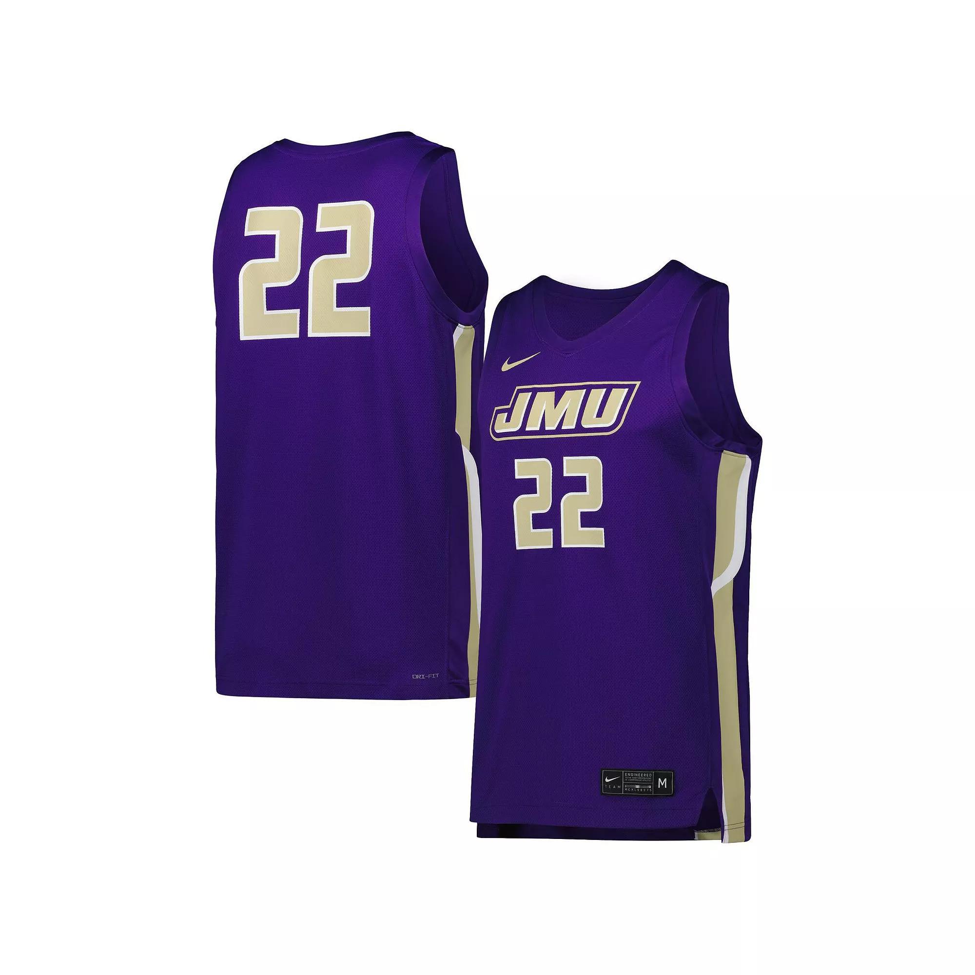 Men's Nike Purple James Madison Dukes Replica Basketball Jersey, Size: Medium, Jmd Purple Product Image