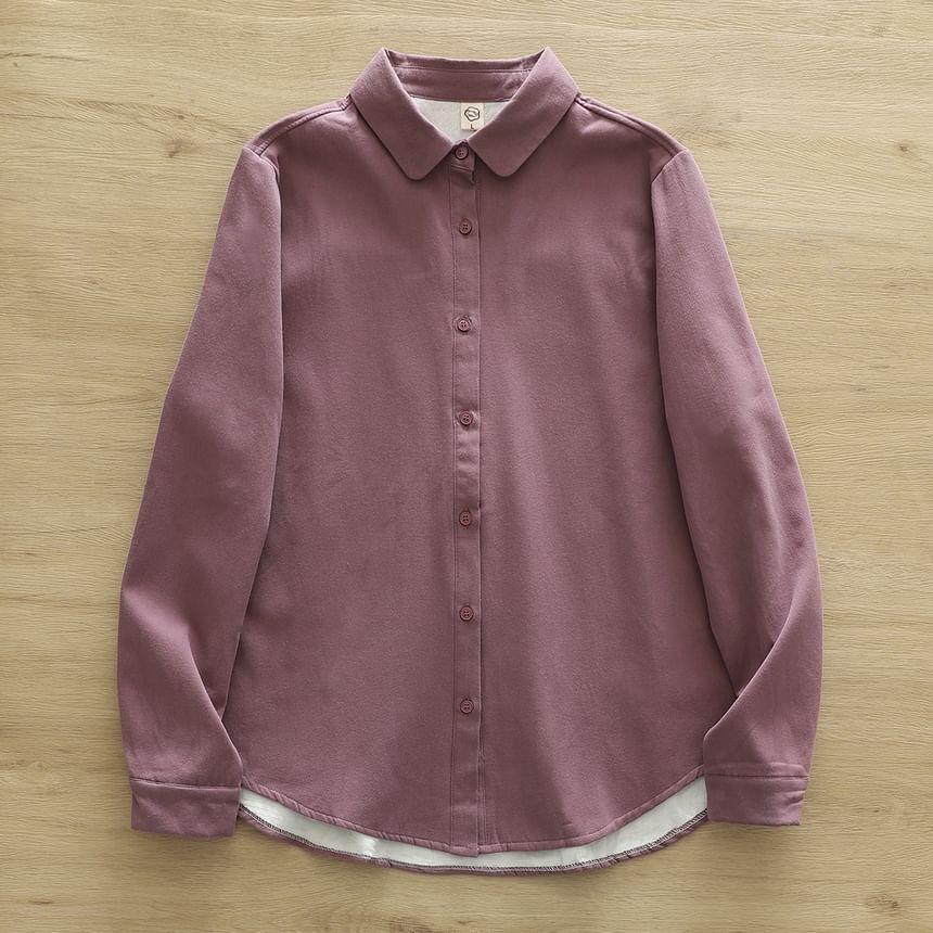 Long-Sleeve Plain Shirt Product Image