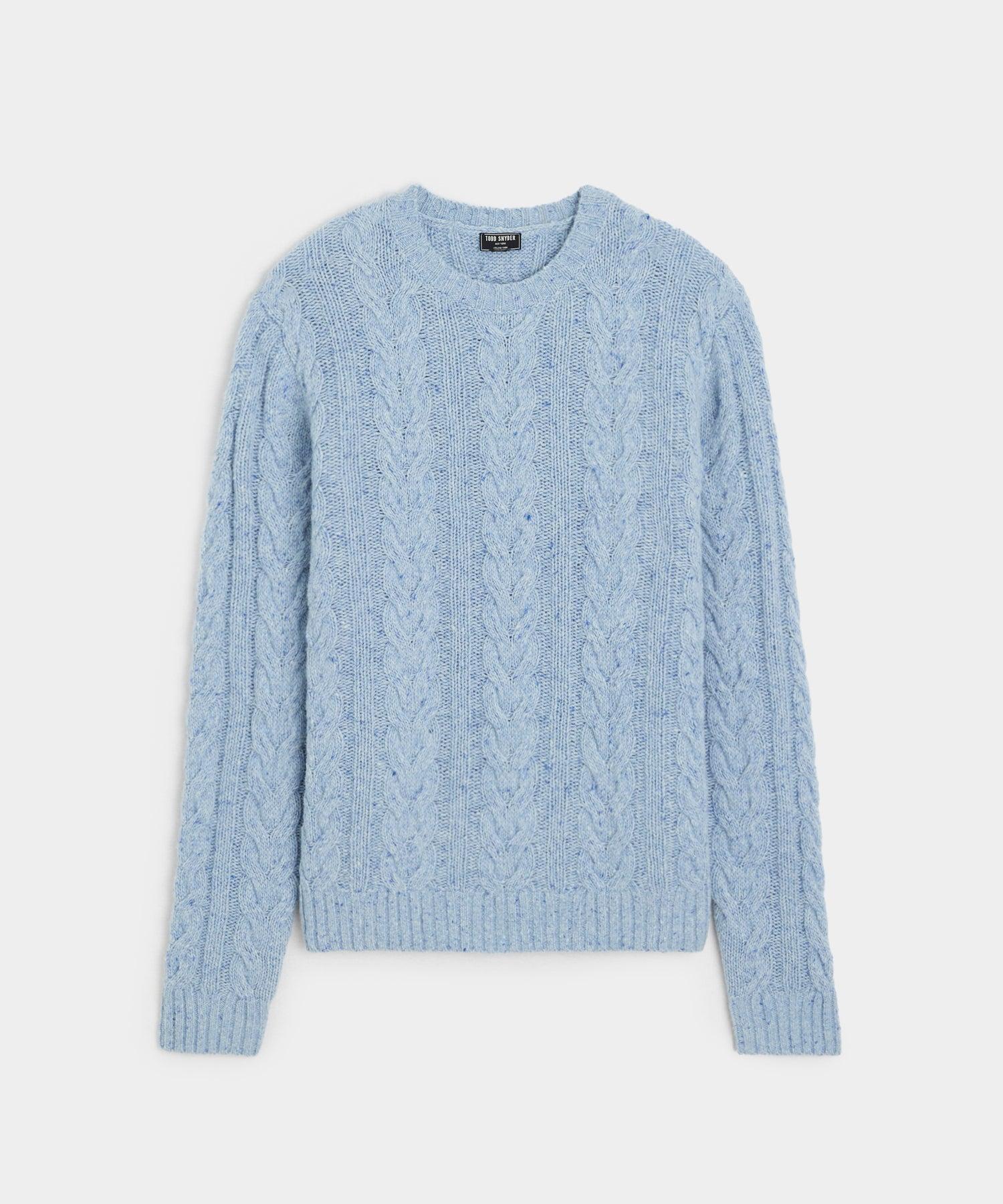 Donegal Cable Crewneck Sweater in Airway Product Image