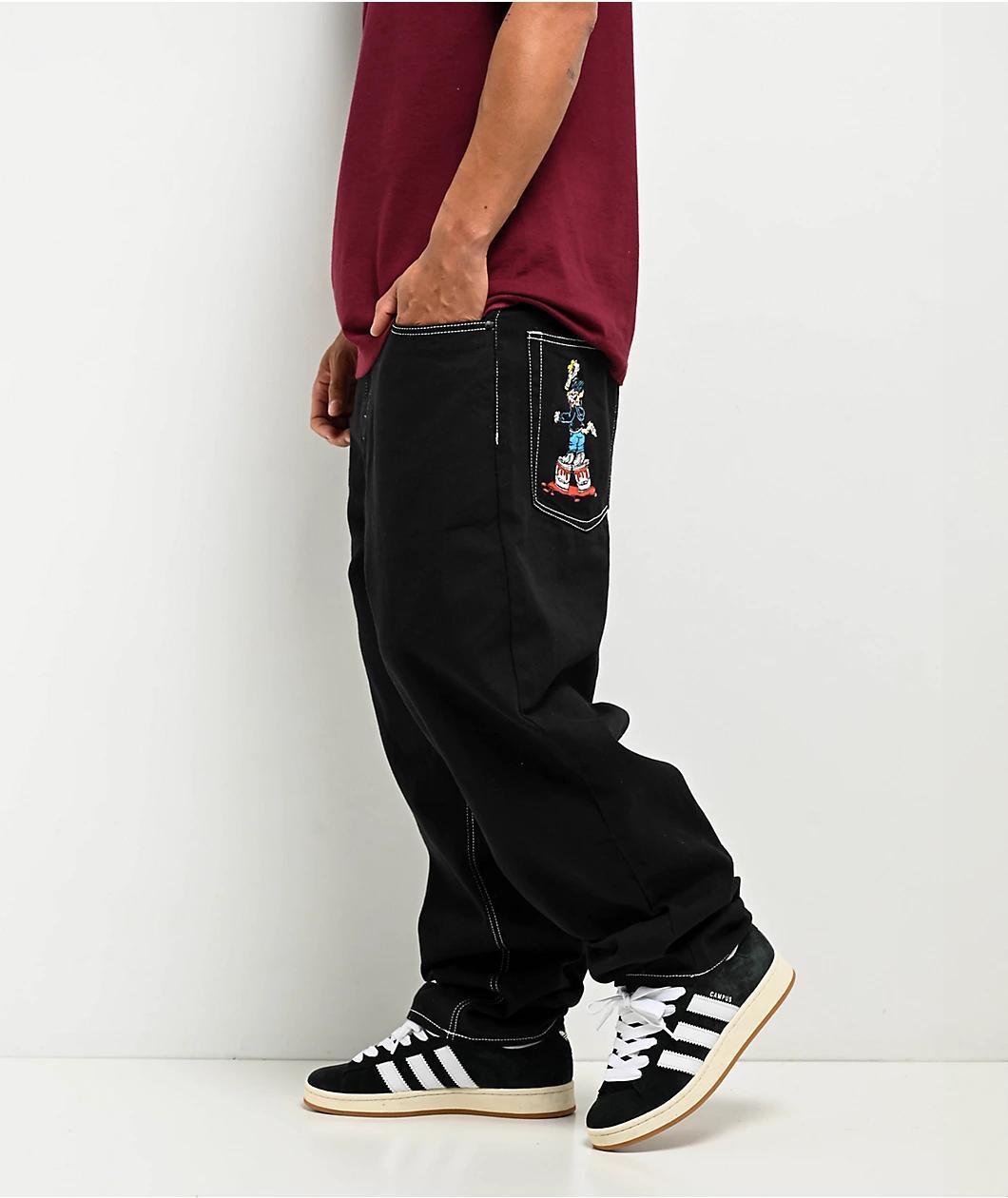 Empyre Graffiti Cat Black Ultra Loose Skate Jeans Product Image