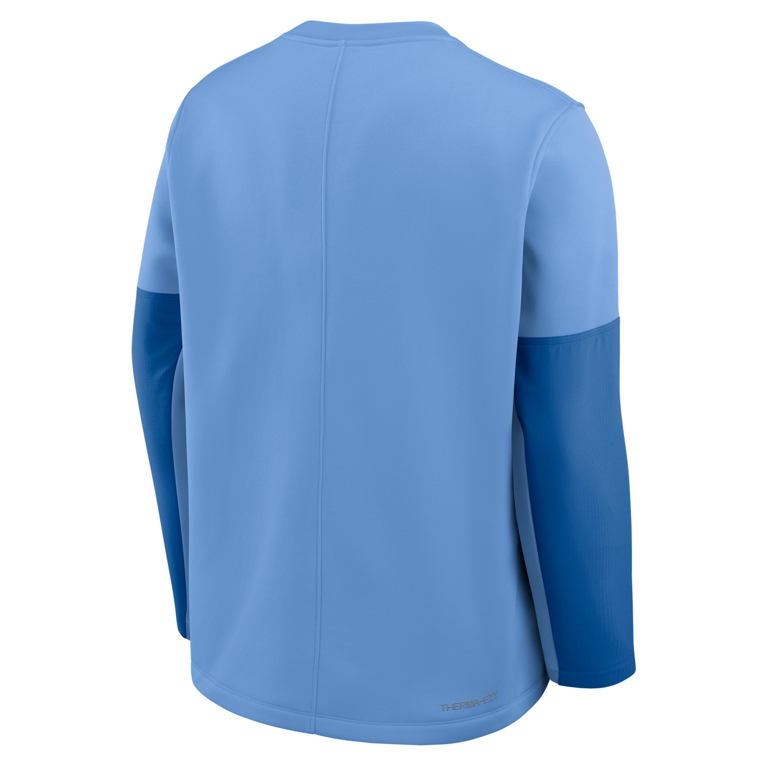 North Carolina Sideline Coach Men's Jordan Brand Therma-FIT College Long-Sleeve T-Shirt Product Image