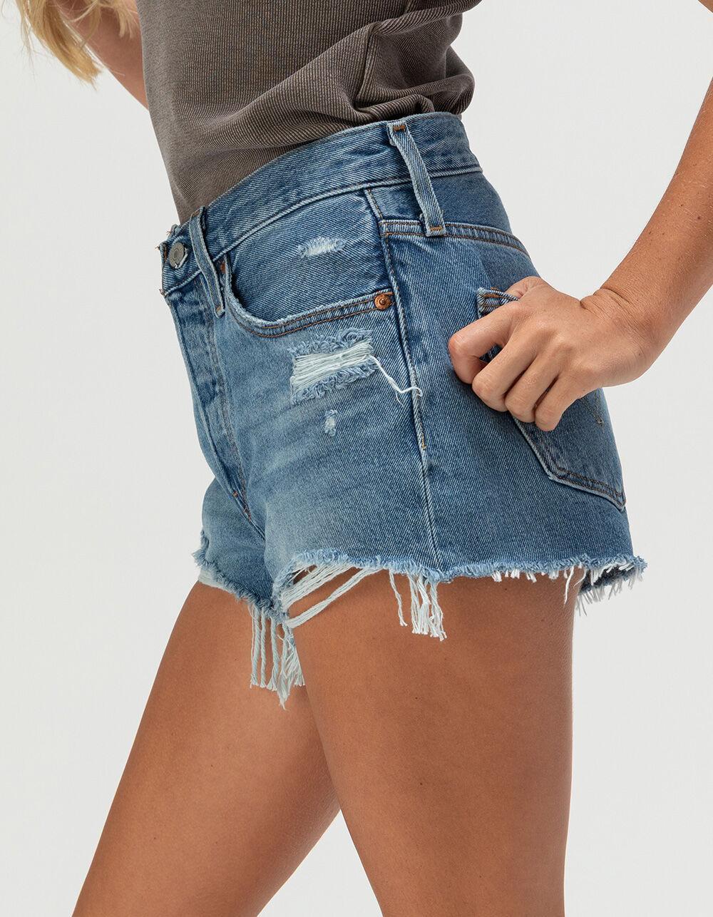 LEVI'S 501 Original Womens Denim Shorts - Blow Big Horns - MED BLAST Product Image