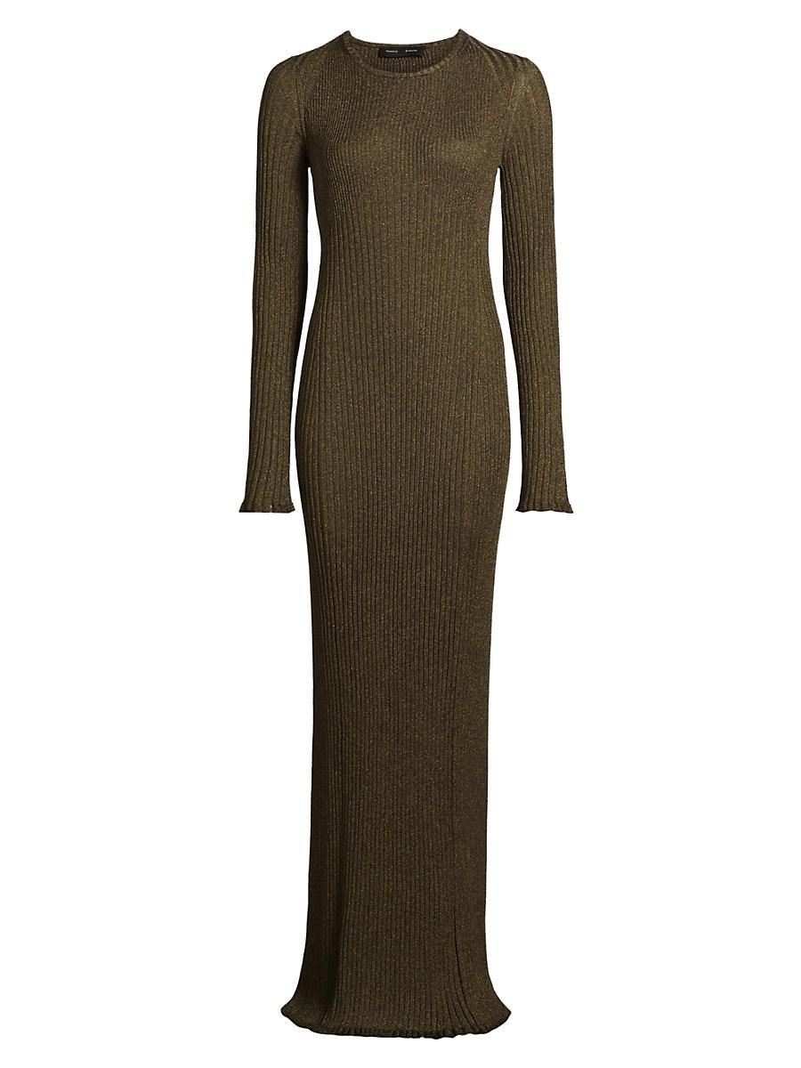Womens Joni Metallic Rib-Knit Maxi Dress Product Image