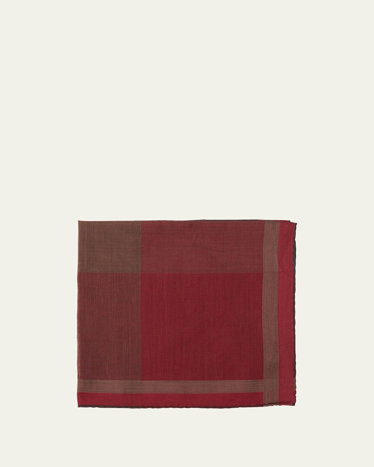 Mens Bicolor Tartan Check Handkerchief Product Image