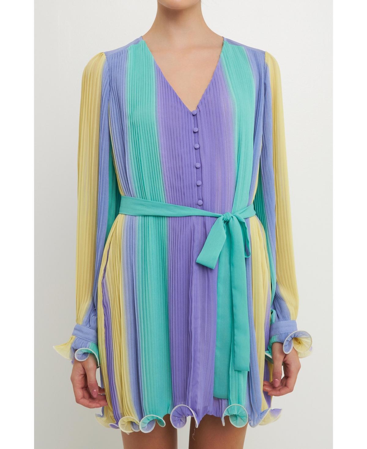 Nocturne Womens Pleated Mini Dress Product Image