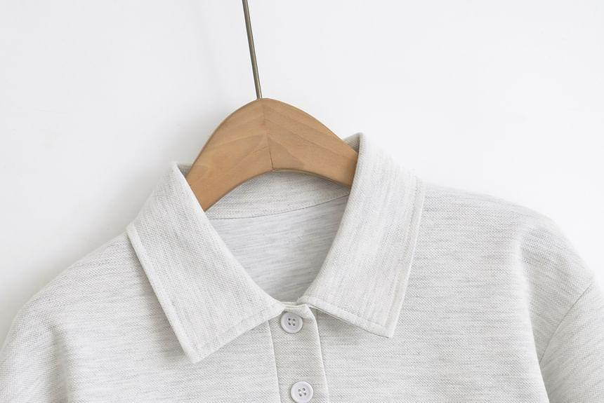 Plain Polo Sweatshirt Product Image