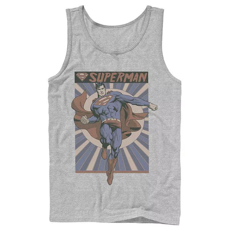 Men's DC Comics Superman Posed Pop Art Poster Tank Top, Size: Large, White Product Image