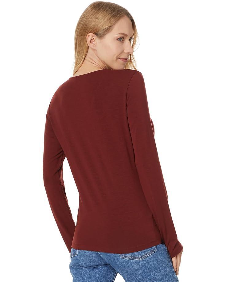 Women's Eileen Fisher V-Neck Top With Long Sleeve Product Image