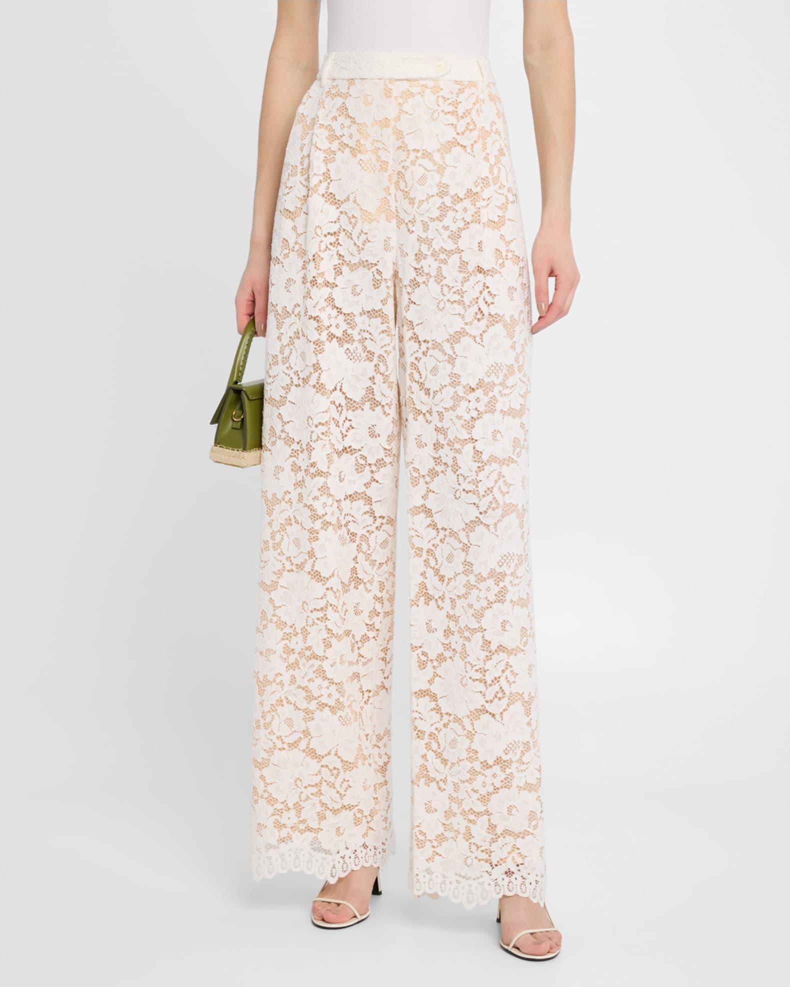 Estelle Lace Pintuck Pants with Nude Lining Product Image