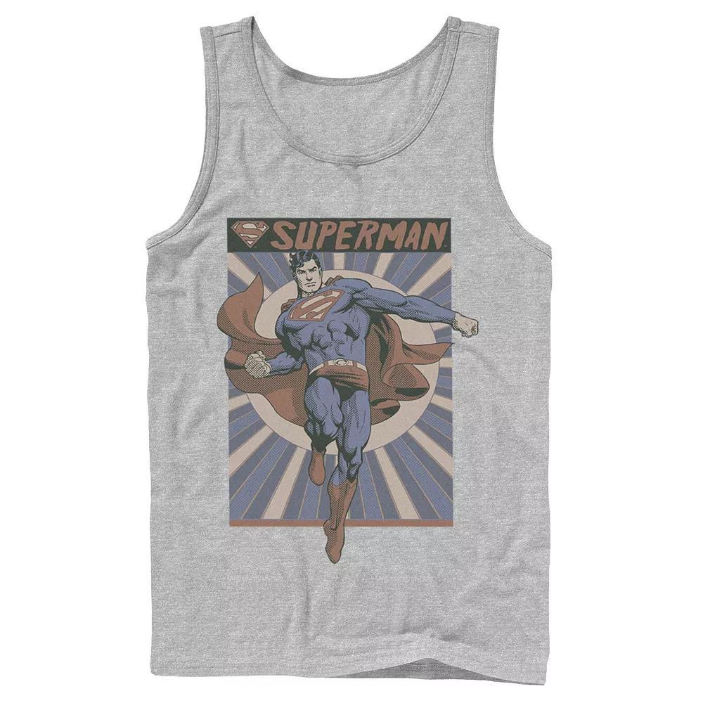 Men's DC Comics Superman Posed Pop Art Poster Tank Top, Size: Large, White Product Image