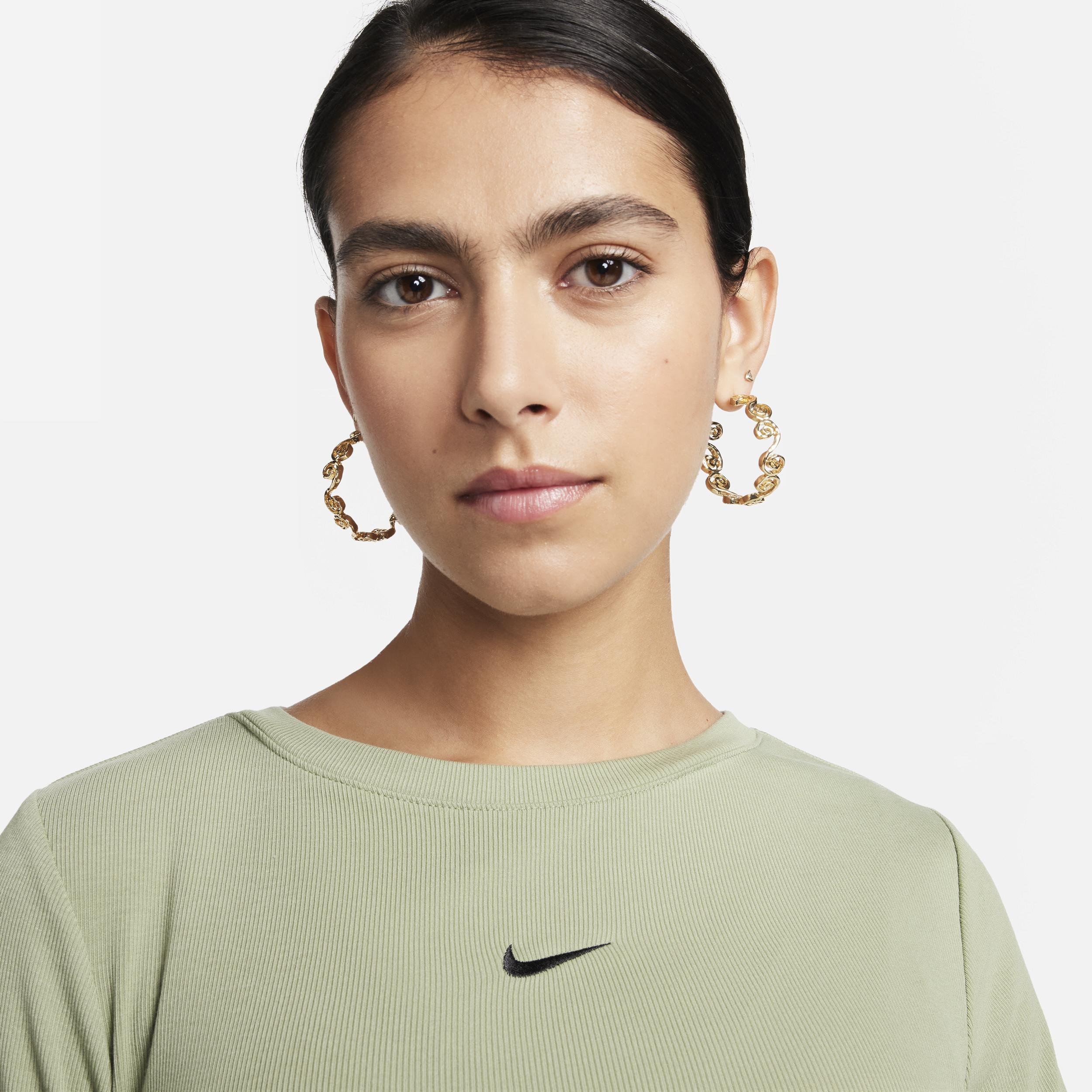 Nike Sportswear Essential Women's Ribbed Long-Sleeve Mod Crop Top Product Image