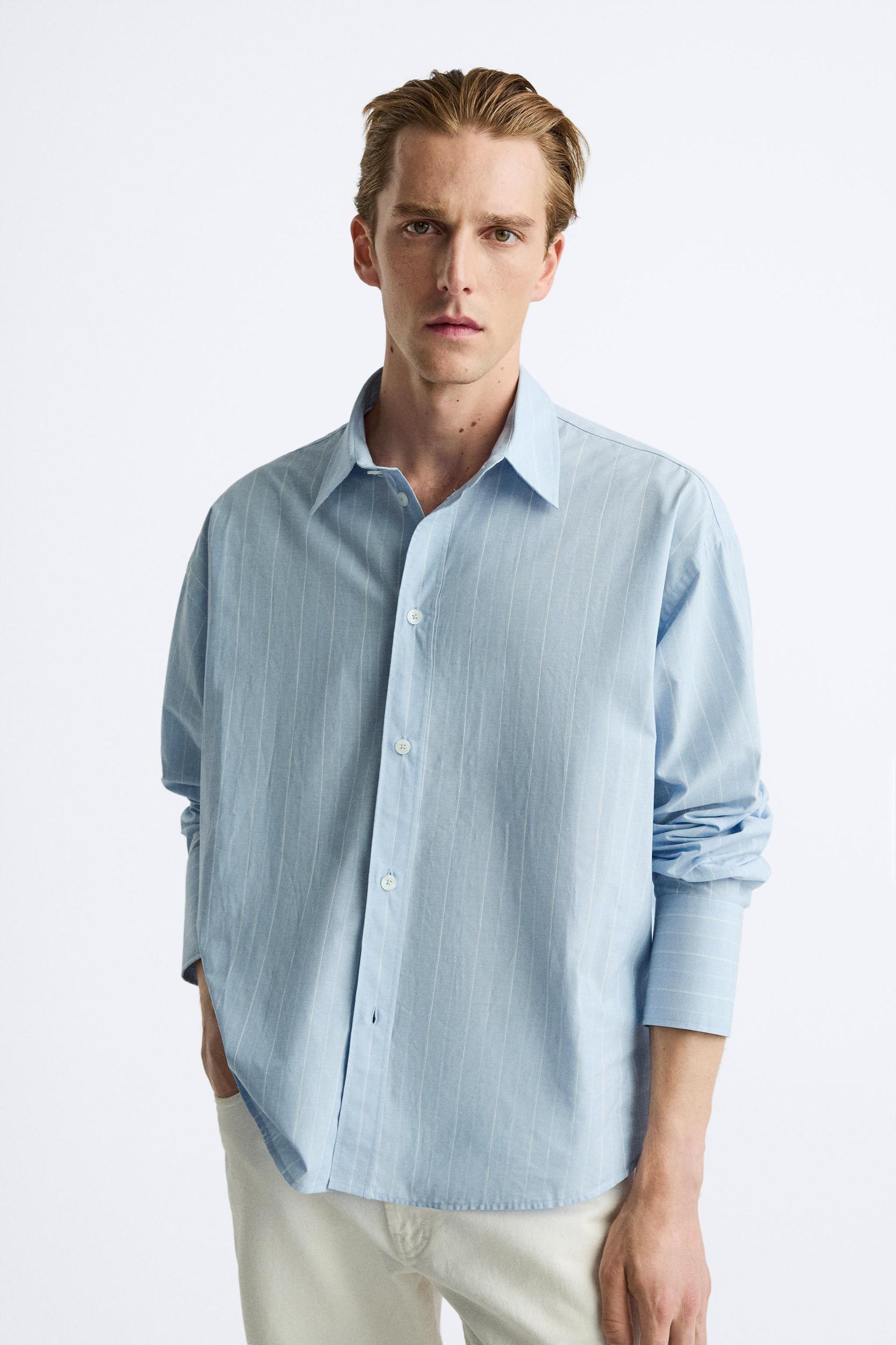 BOXY FIT STRIPED SHIRT Product Image