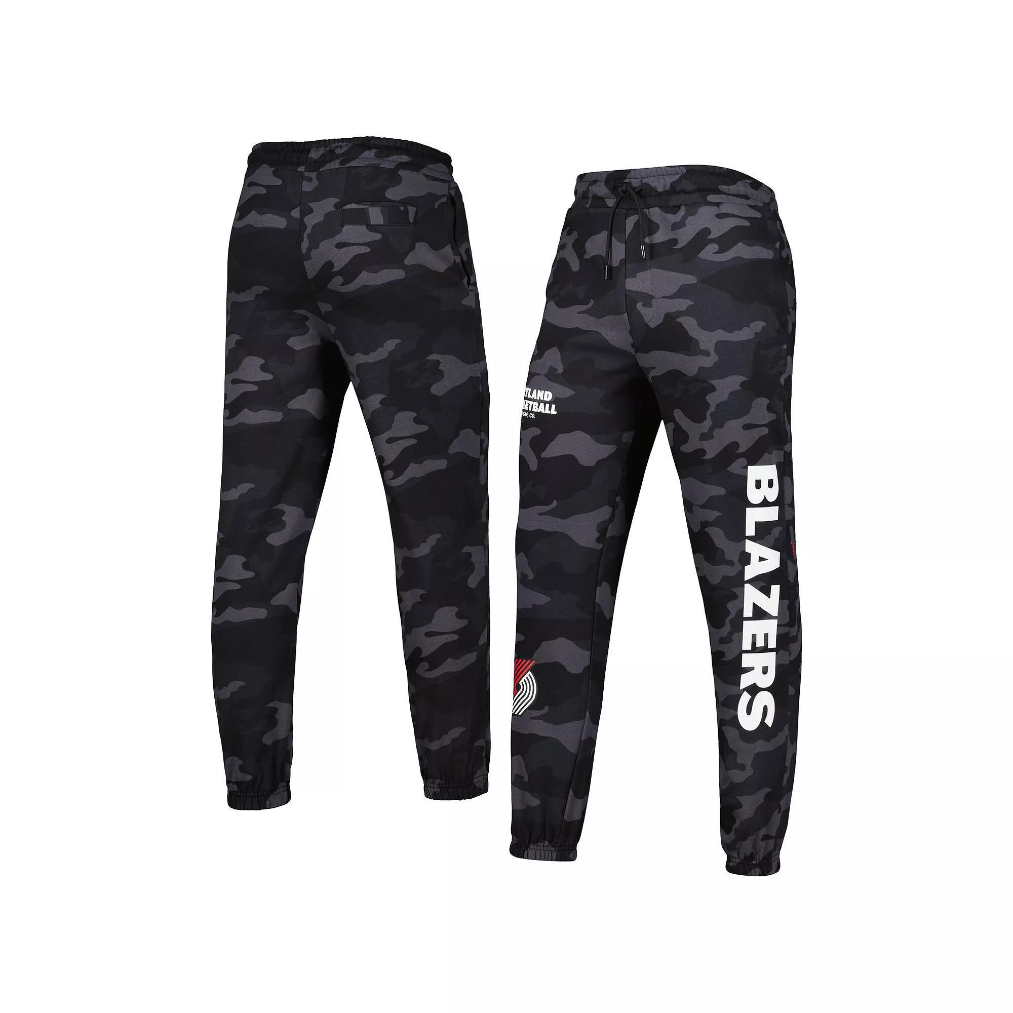 Men's New Era Black/Camo Portland Trail Blazers Tonal Joggers, Size: Large Product Image