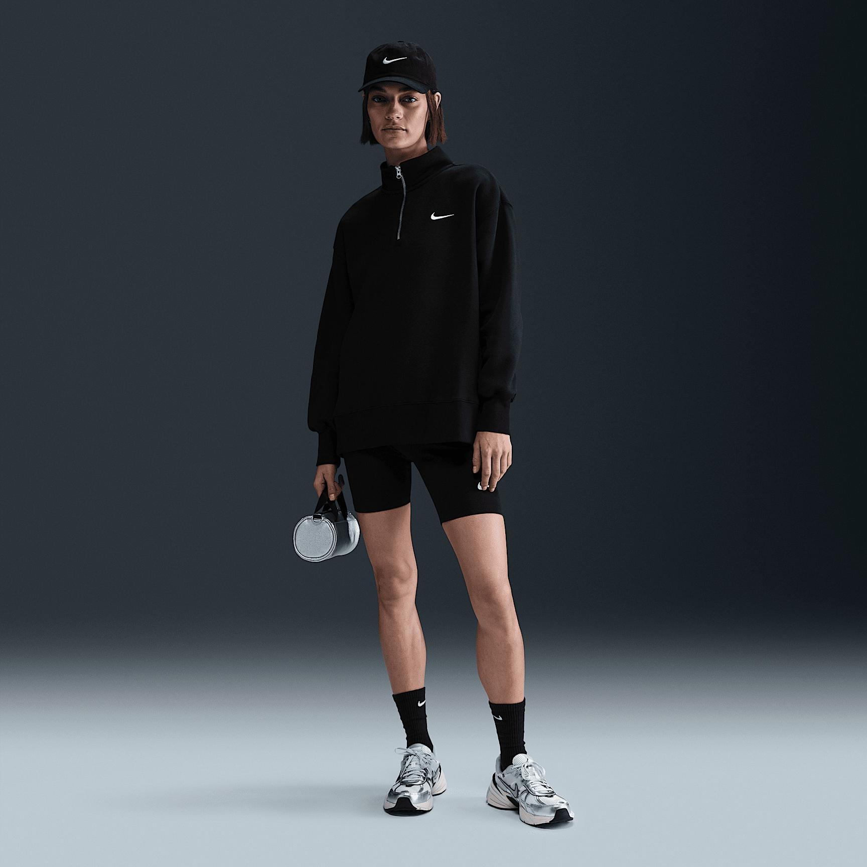Nike Womens Sportswear Phoenix Fleece Oversized Quarter-Zip Sweatshirt Product Image