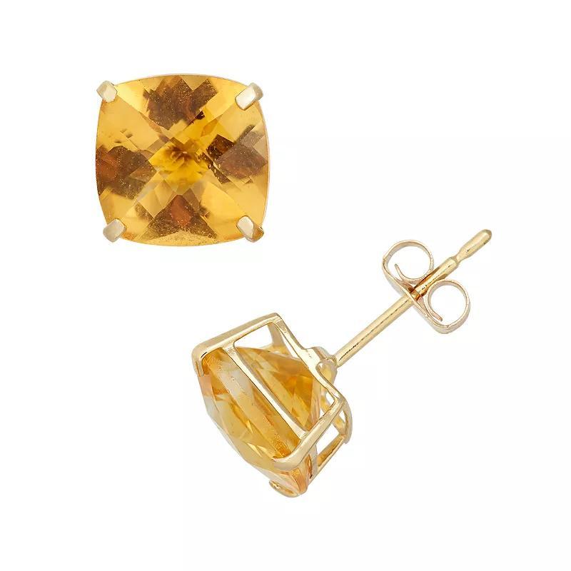 Designs by Gioelli Citrine 10k Gold Stud Earrings, Women's, Orange Product Image