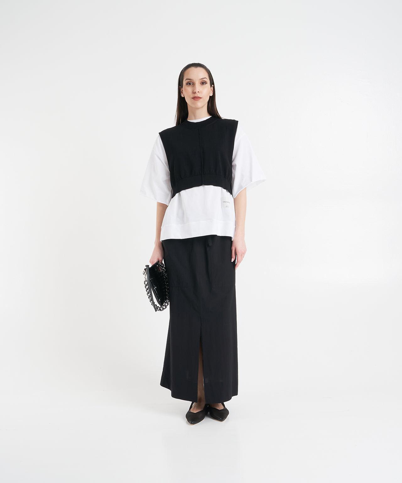 Midi skirt with drawstring Product Image