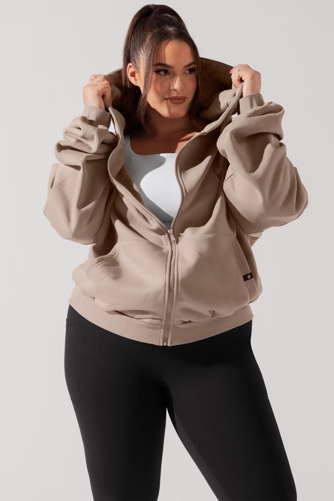 Zip Cloud Hoodie - Crimson Product Image