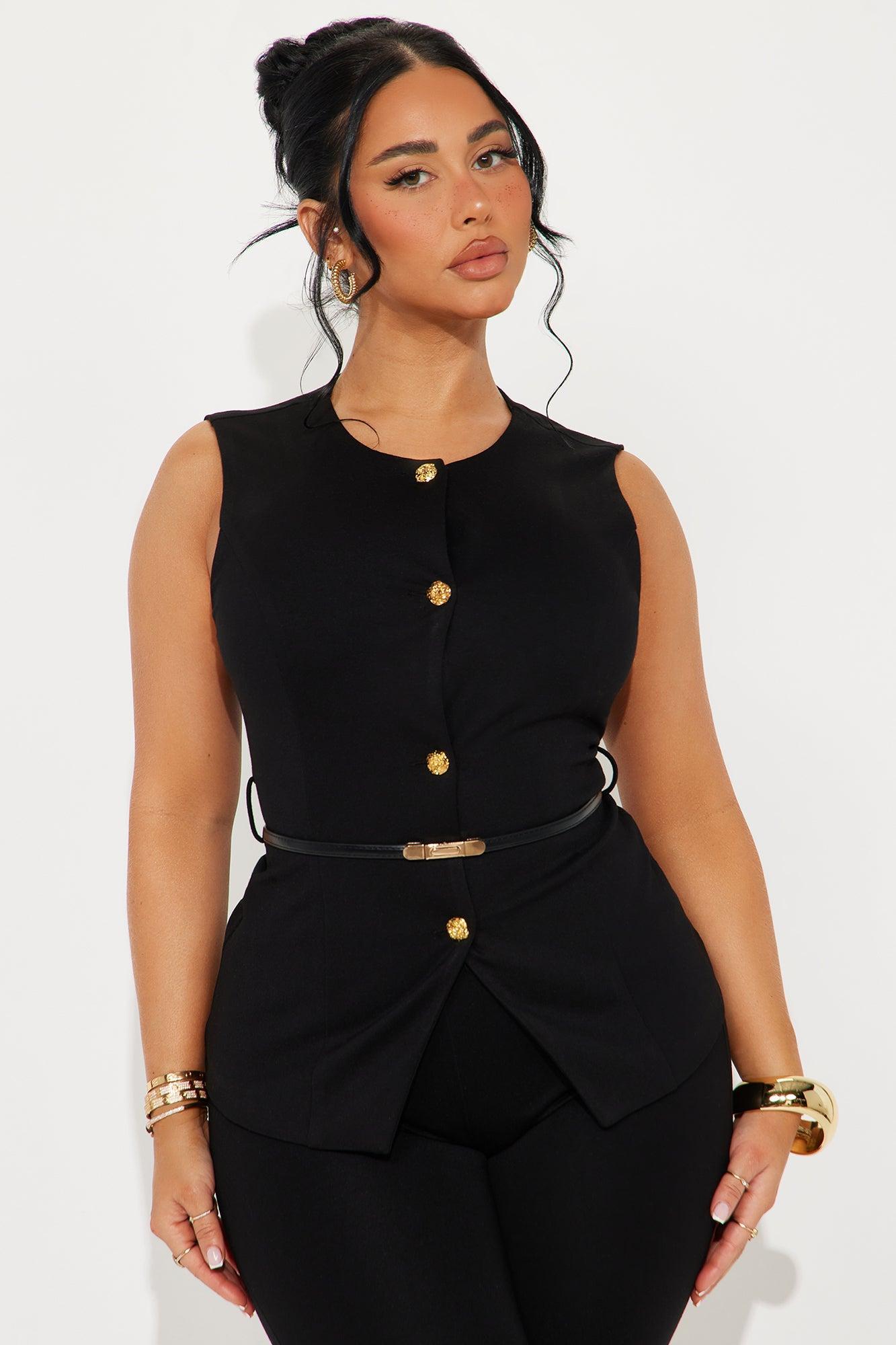 The Vera Ponte Vest And Pant Set - Black Product Image