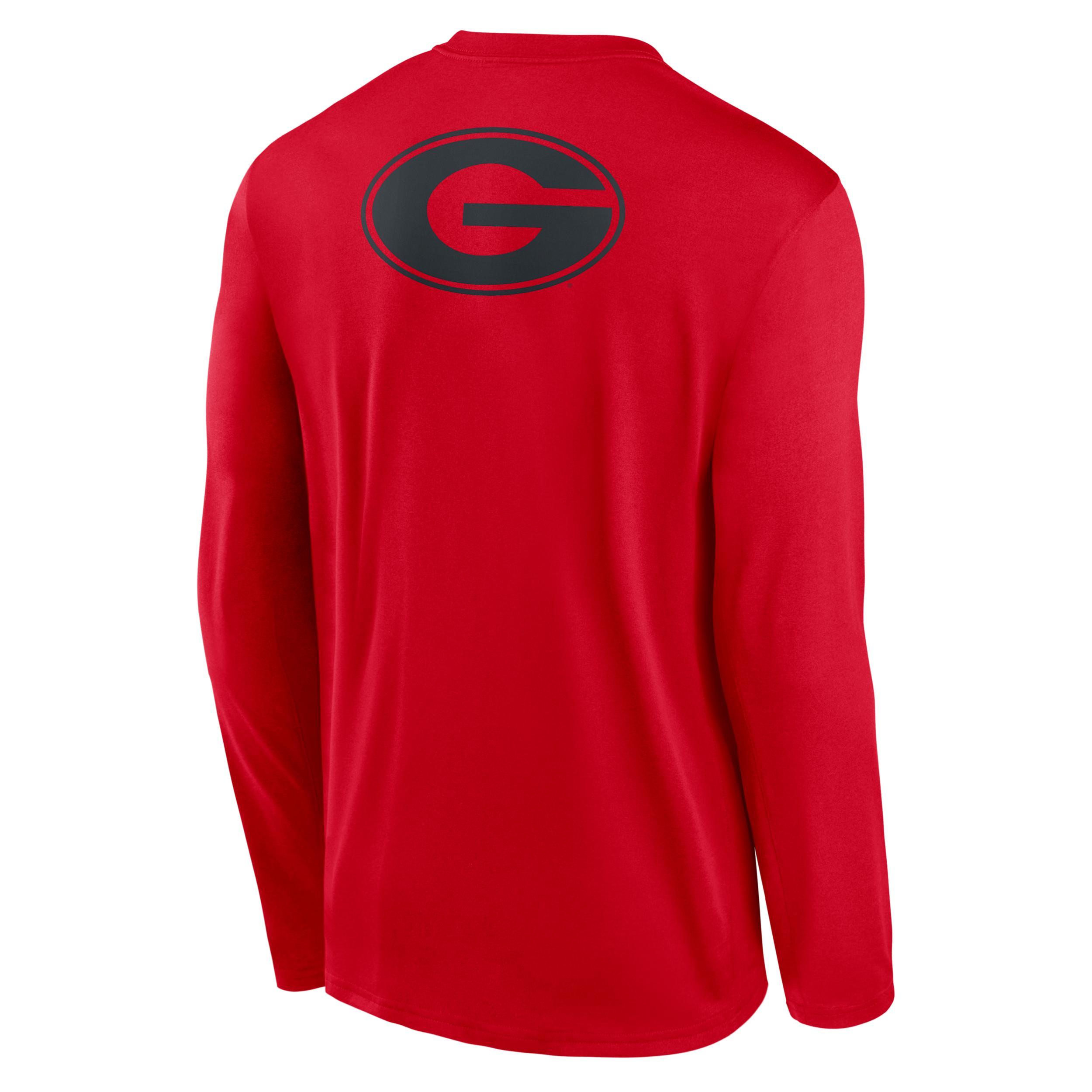 Georgia Primetime Legend 2-Hit Men's Nike Dri-FIT College Long-Sleeve T-Shirt Product Image