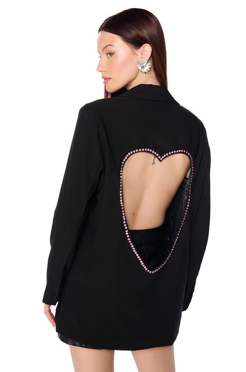 OPEN BACK HEART BLAZER Product Image
