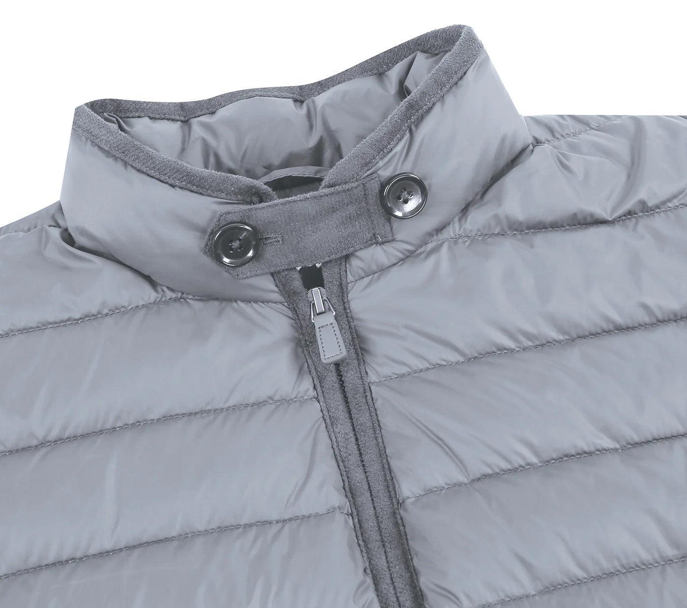 Gray Regular Classic Fit Goose Down Vest Product Image
