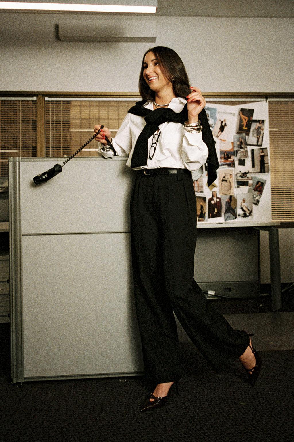 Gisele White Poplin Button Down Product Image