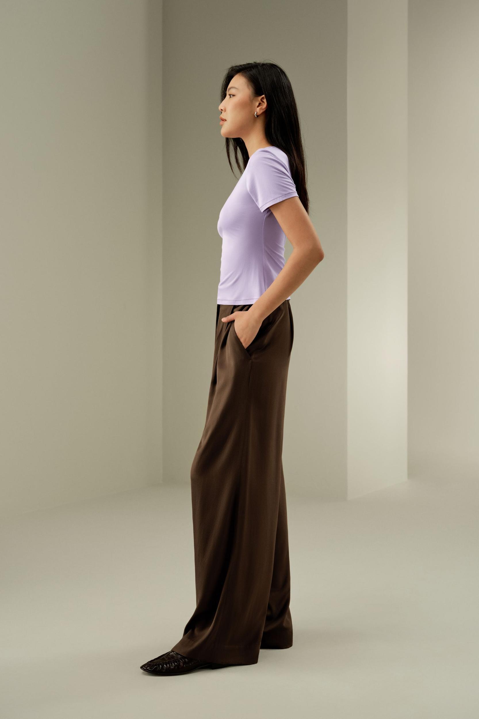 Slim Fitted Silk Jersey Tee Product Image