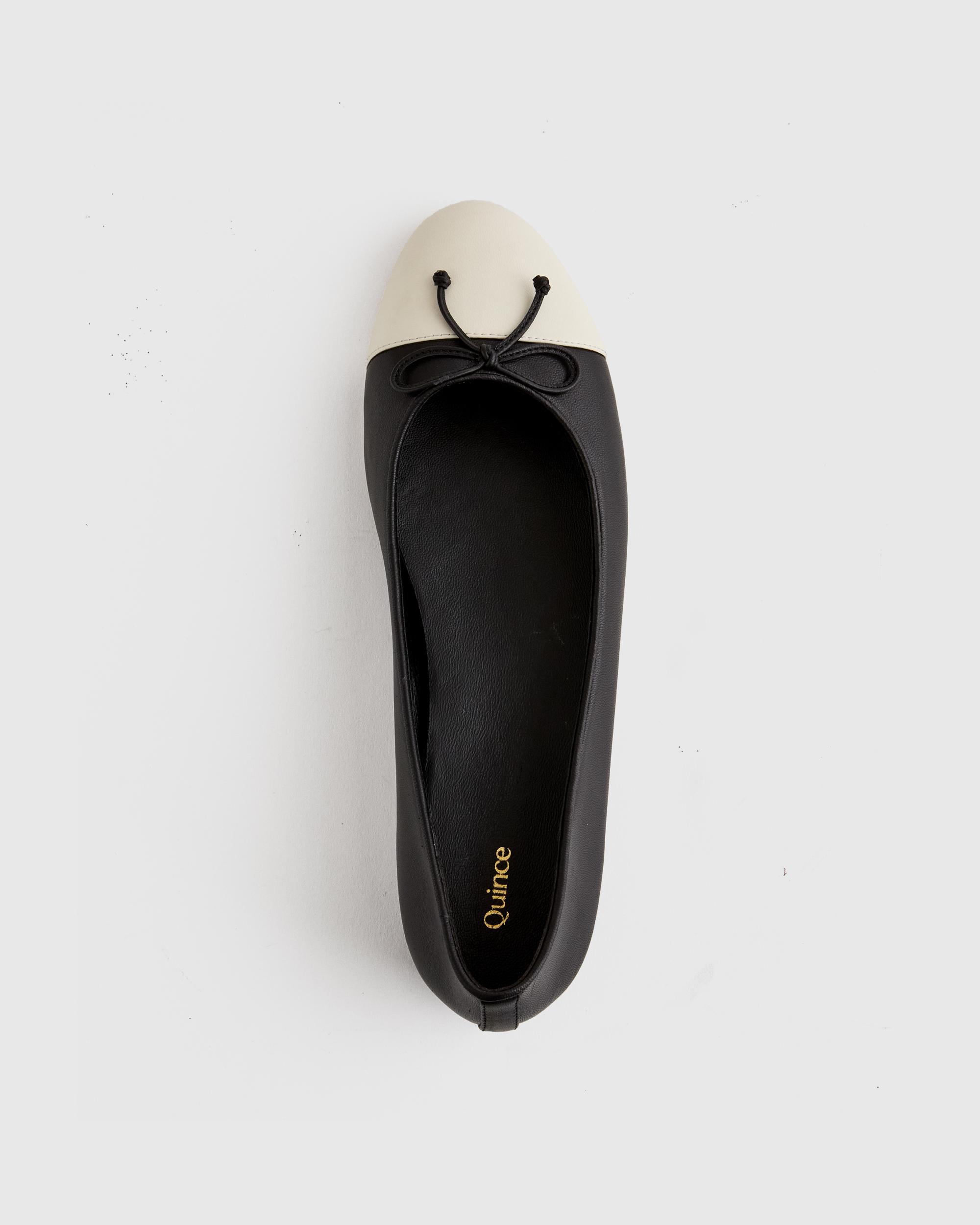 Quince | Women's Italian Leather Cap-Toe Ballet Flat Product Image