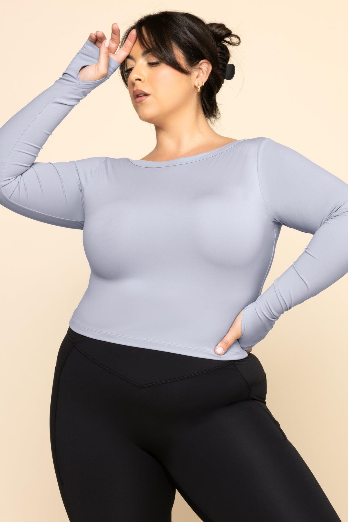 Your Favorite Long Sleeve Reversible Top - Digital Lavender Product Image