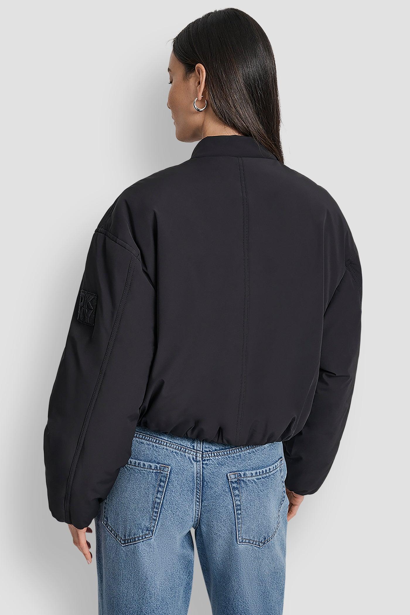 MATTE NYLON BOMBER STYLE JACKET Product Image