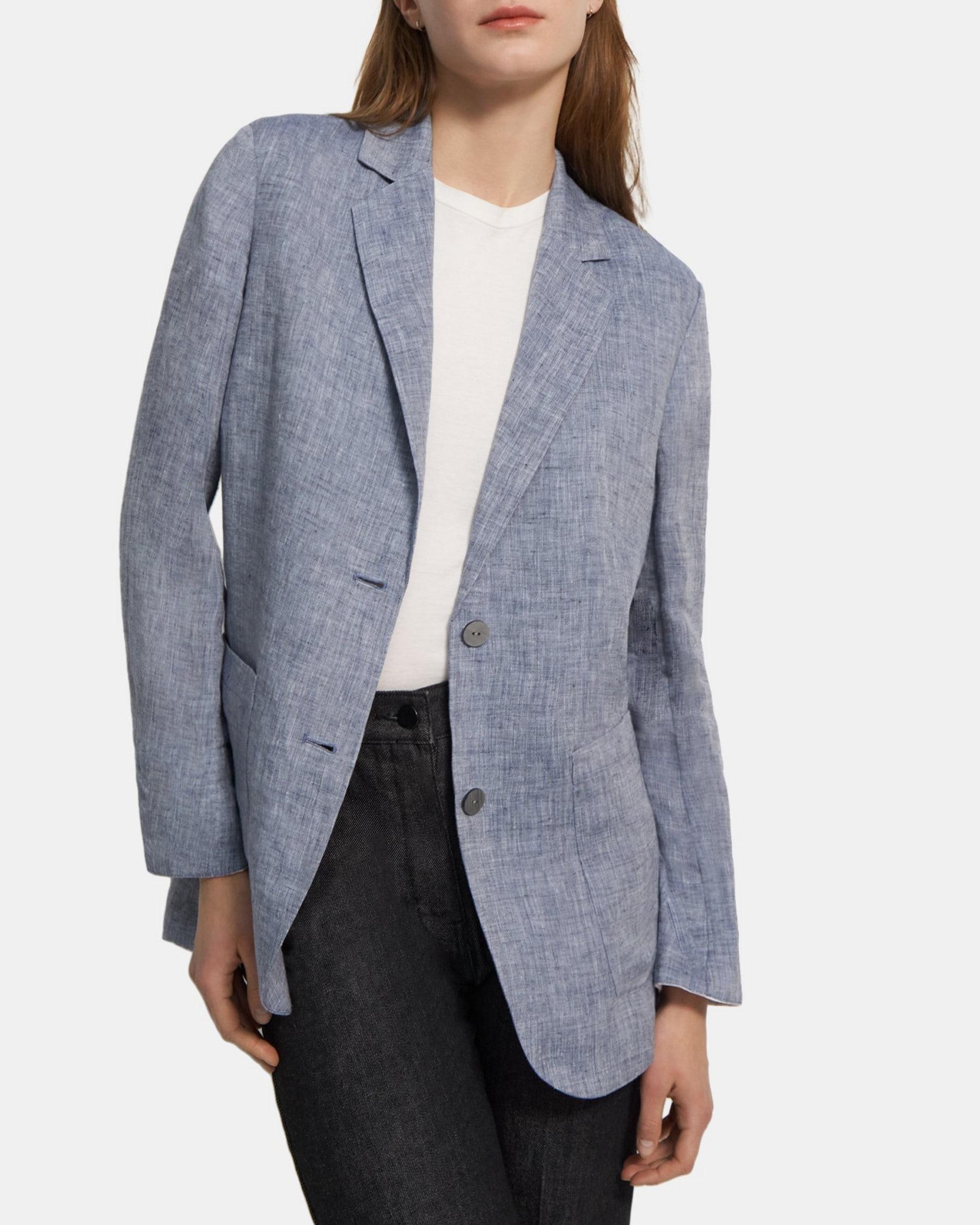 Patch-Pocket Blazer in Hemp Product Image