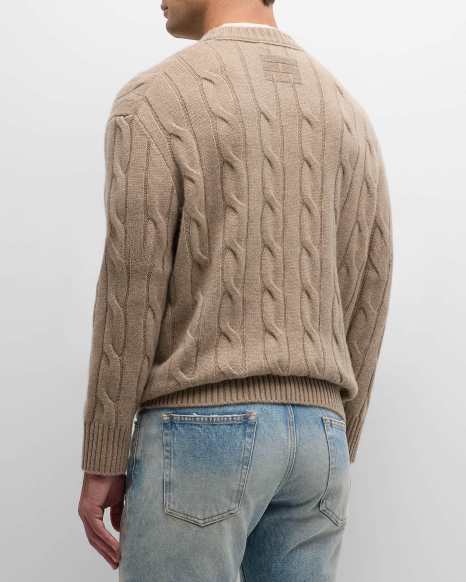 Men's Cashmere Cable-Knit Sweater Product Image