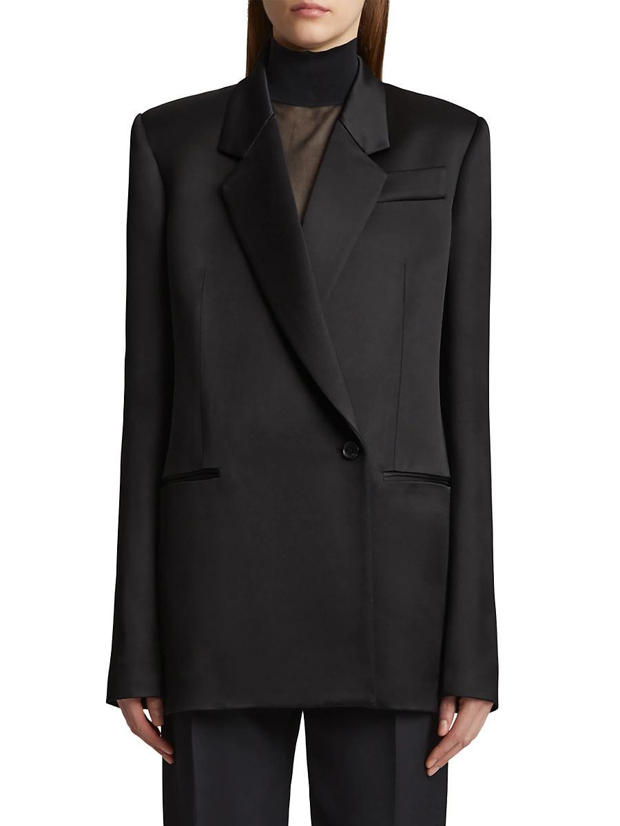Womens Willow Double-Breasted Satin Jacket Product Image