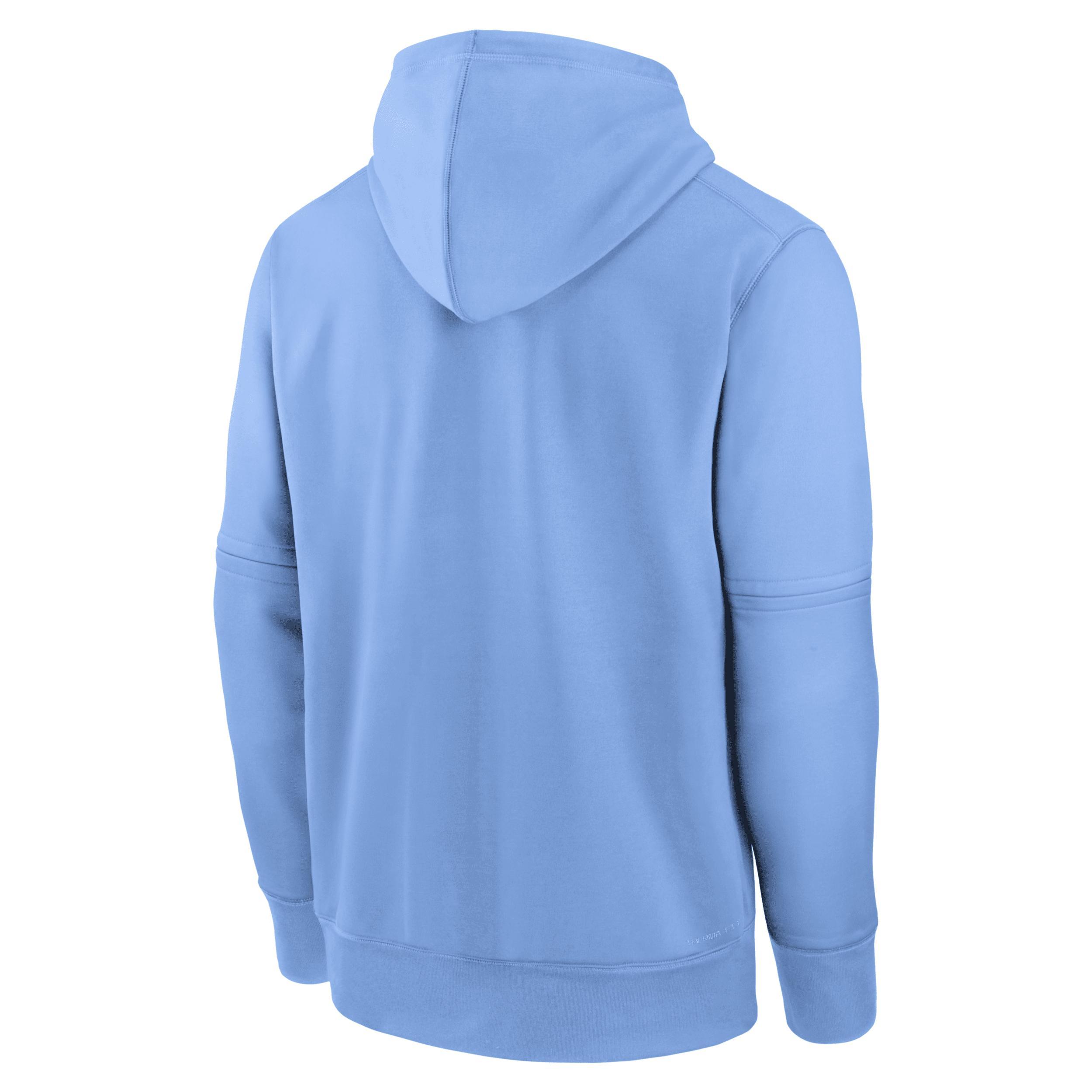 Mens Toronto Blue Jays Authentic Collection Practice Nike Therma MLB Pullover Hoodie Product Image