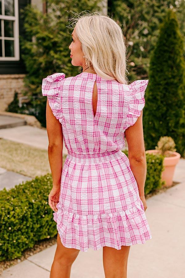 Parkside Picnic Gingham Romper in Pink Product Image