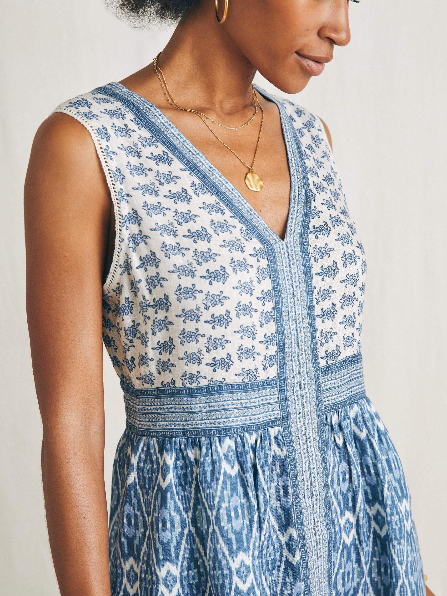 Macey Dress - Blue Clara Ikat Female Product Image
