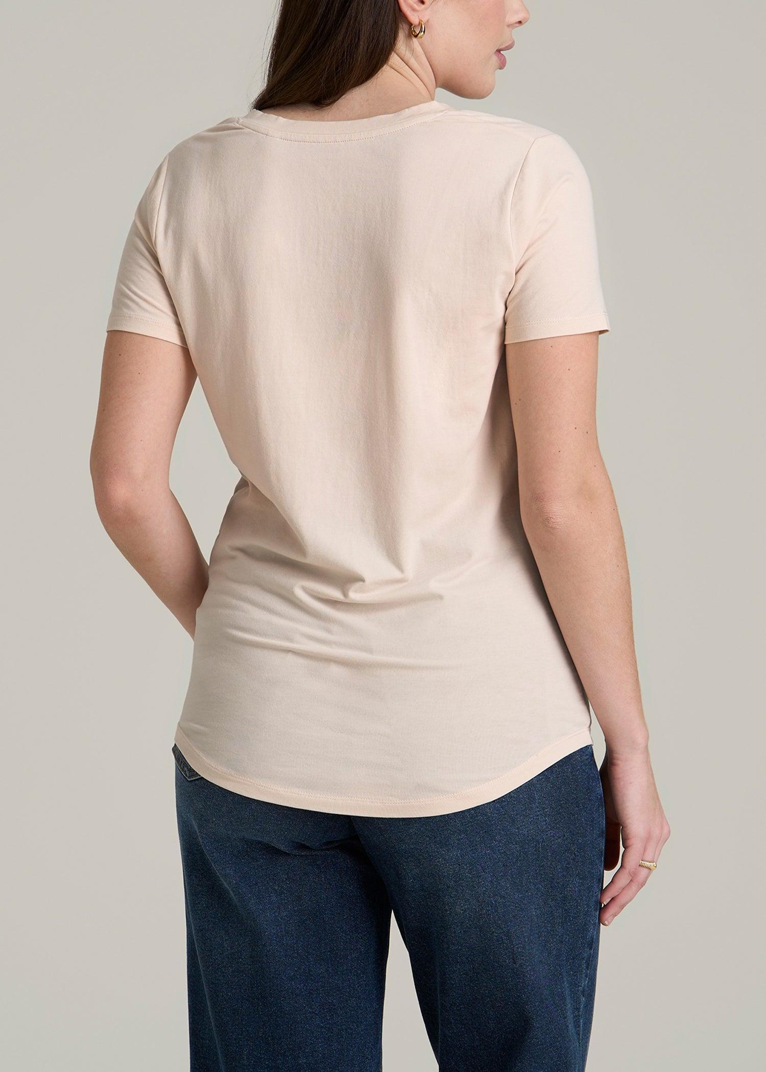 Women's Tall Scoop V-Neck Tee in Shell Product Image