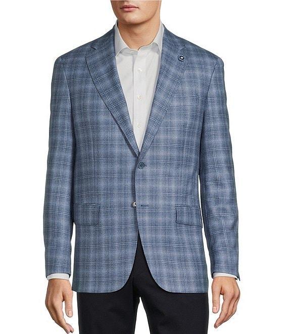 Hart Schaffner Marx New York Modern Fit Plaid Pattern Wool Sport Coat Product Image