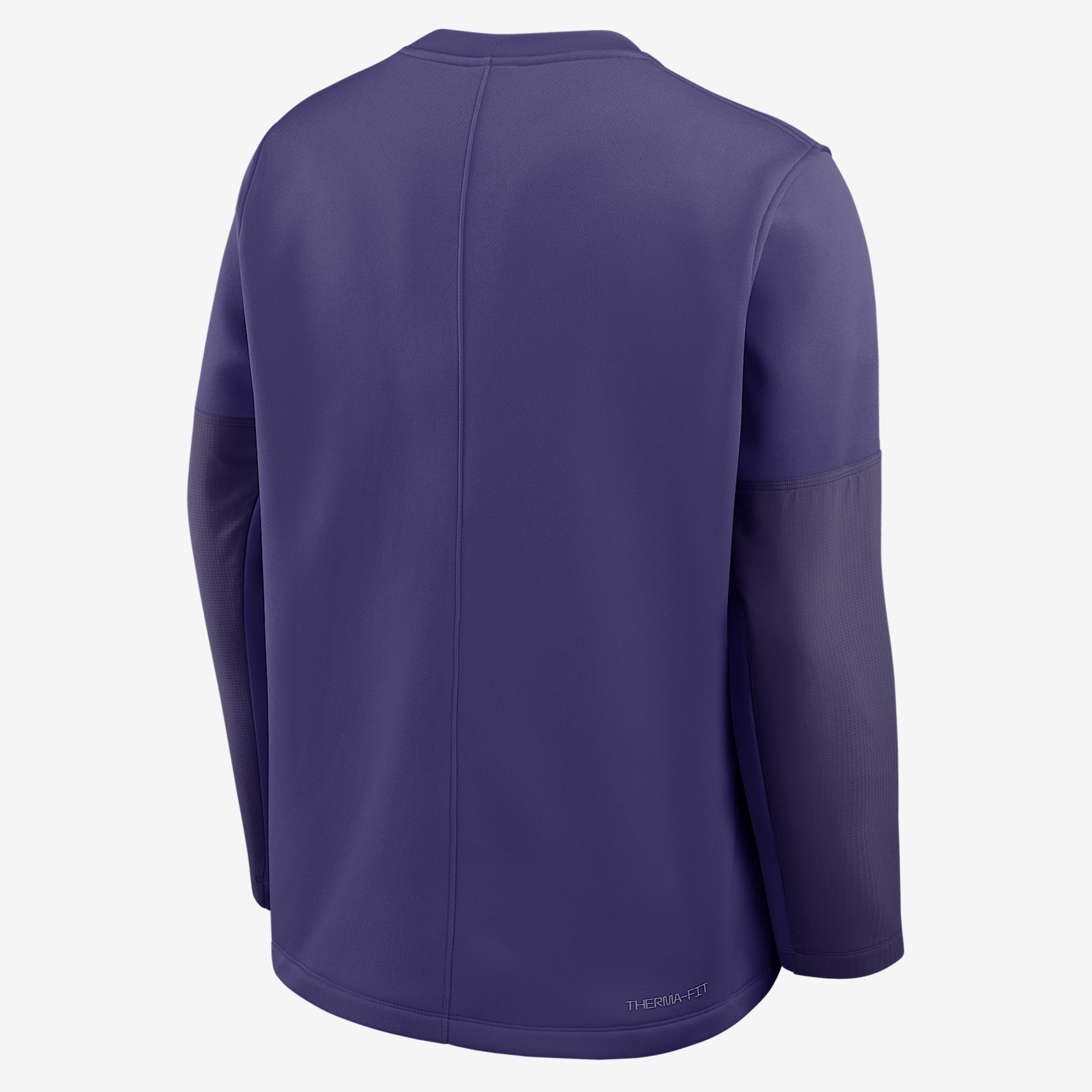 LSU Sideline Coach Nike Men's Therma-FIT College Long-Sleeve T-Shirt Product Image