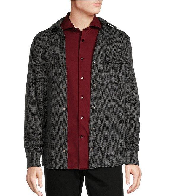 Cremieux Blue Label Chamonix Collection Chevron Merino Wool Shirt Jacket Product Image
