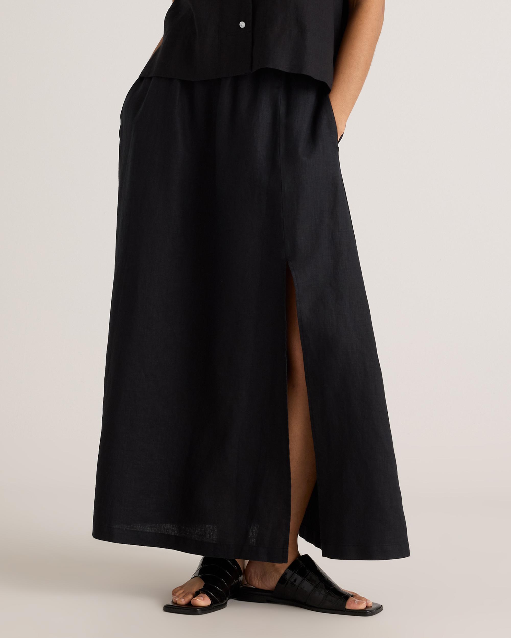 100% European Linen Maxi Skirt Product Image