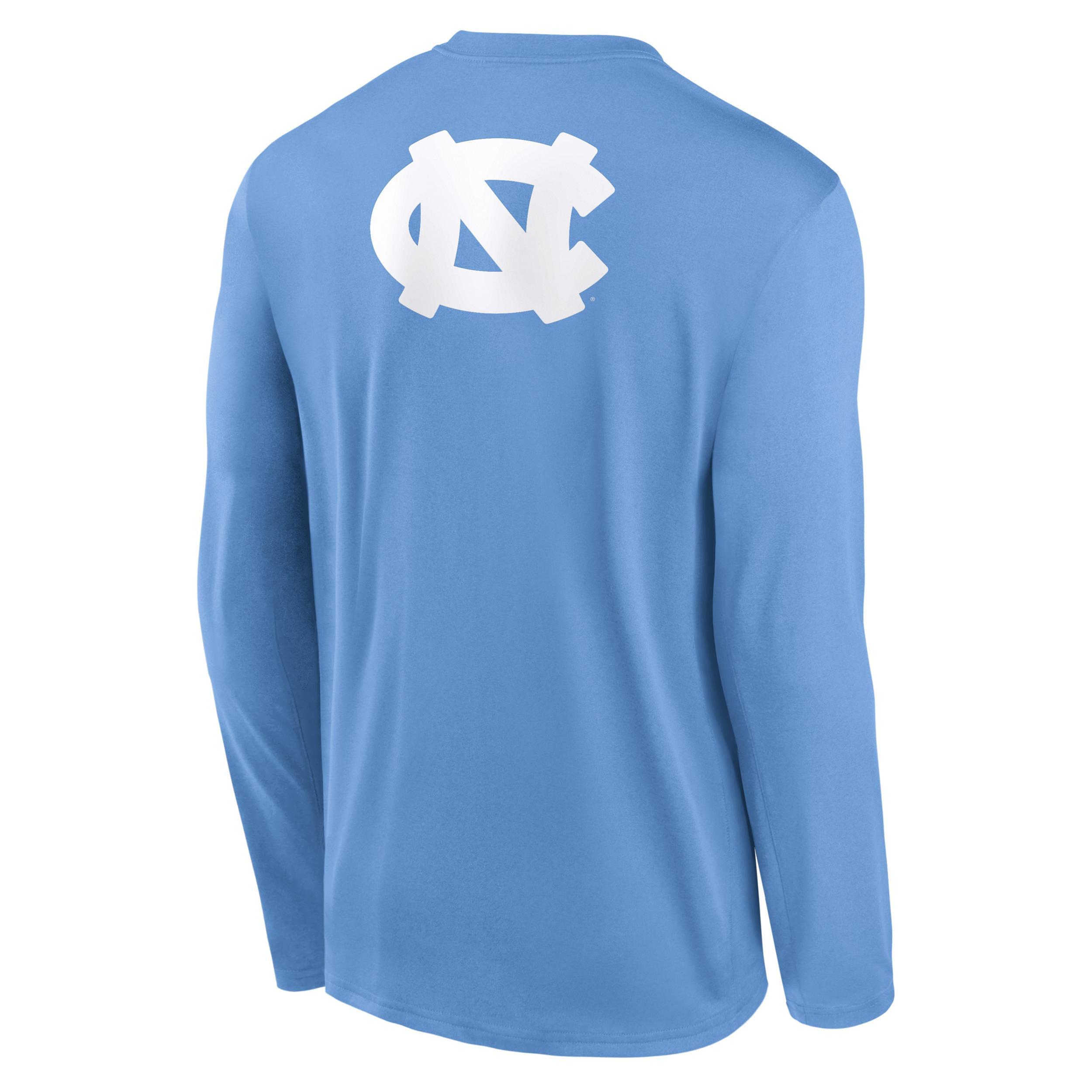 Men's North Carolina Primetime Legend 2-Hit Jordan Brand Dri-FIT College Long-Sleeve T-Shirt Product Image