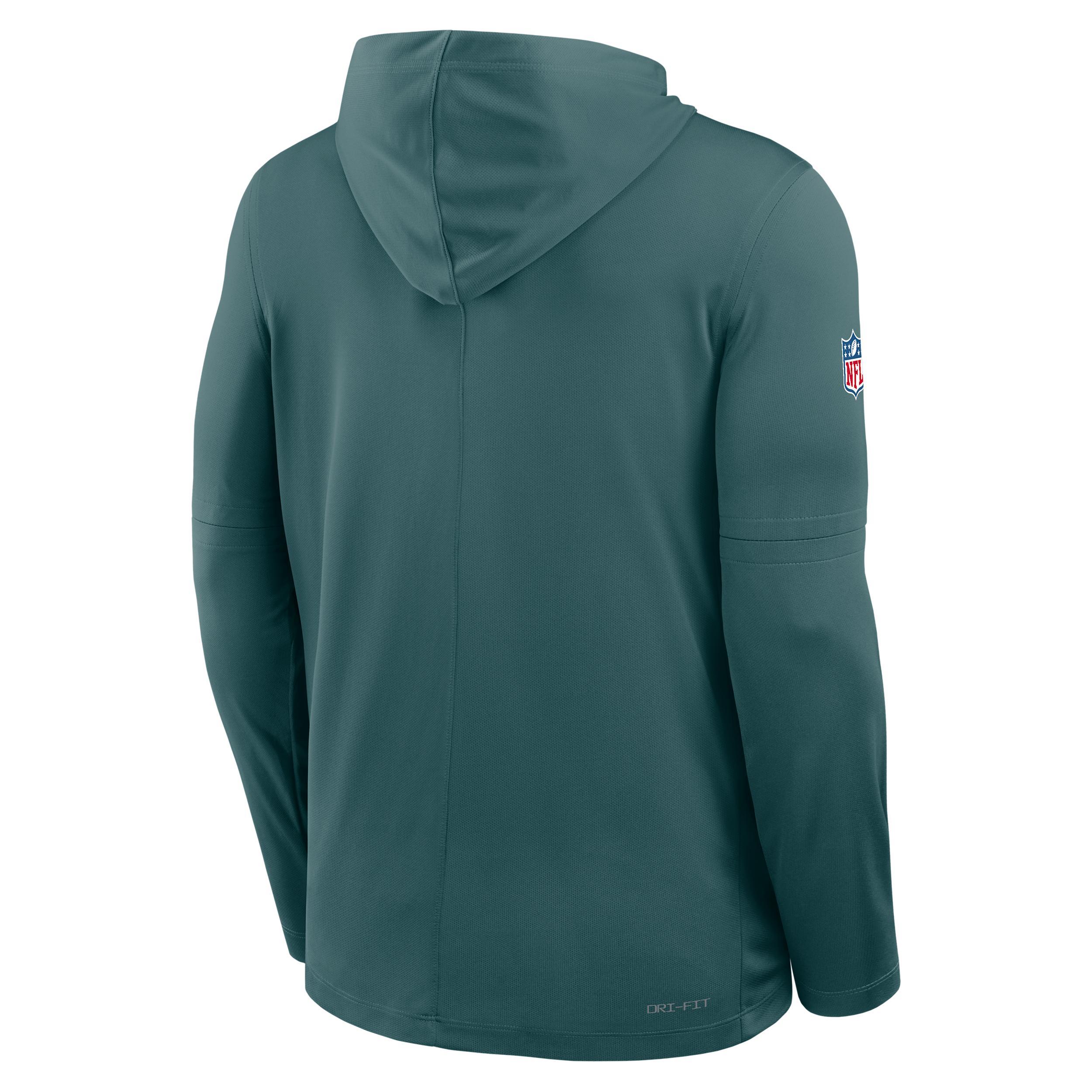 Philadelphia Eagles Pure Fury Sideline Nike Men's Dri-FIT NFL Long-Sleeve Hooded Top Product Image