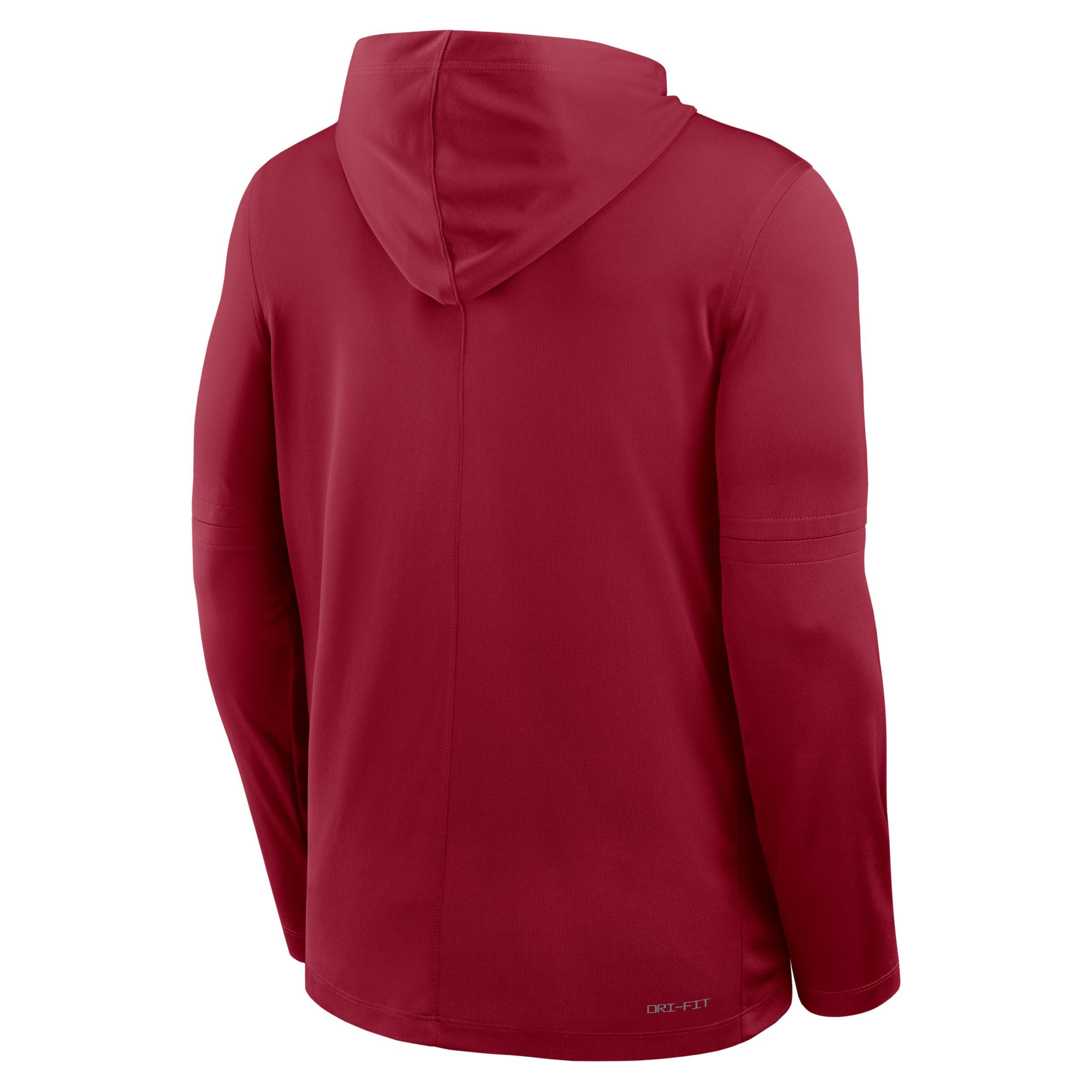 Men's Oklahoma Sideline Jordan Brand Dri-FIT College Long-Sleeve Hooded Top Product Image