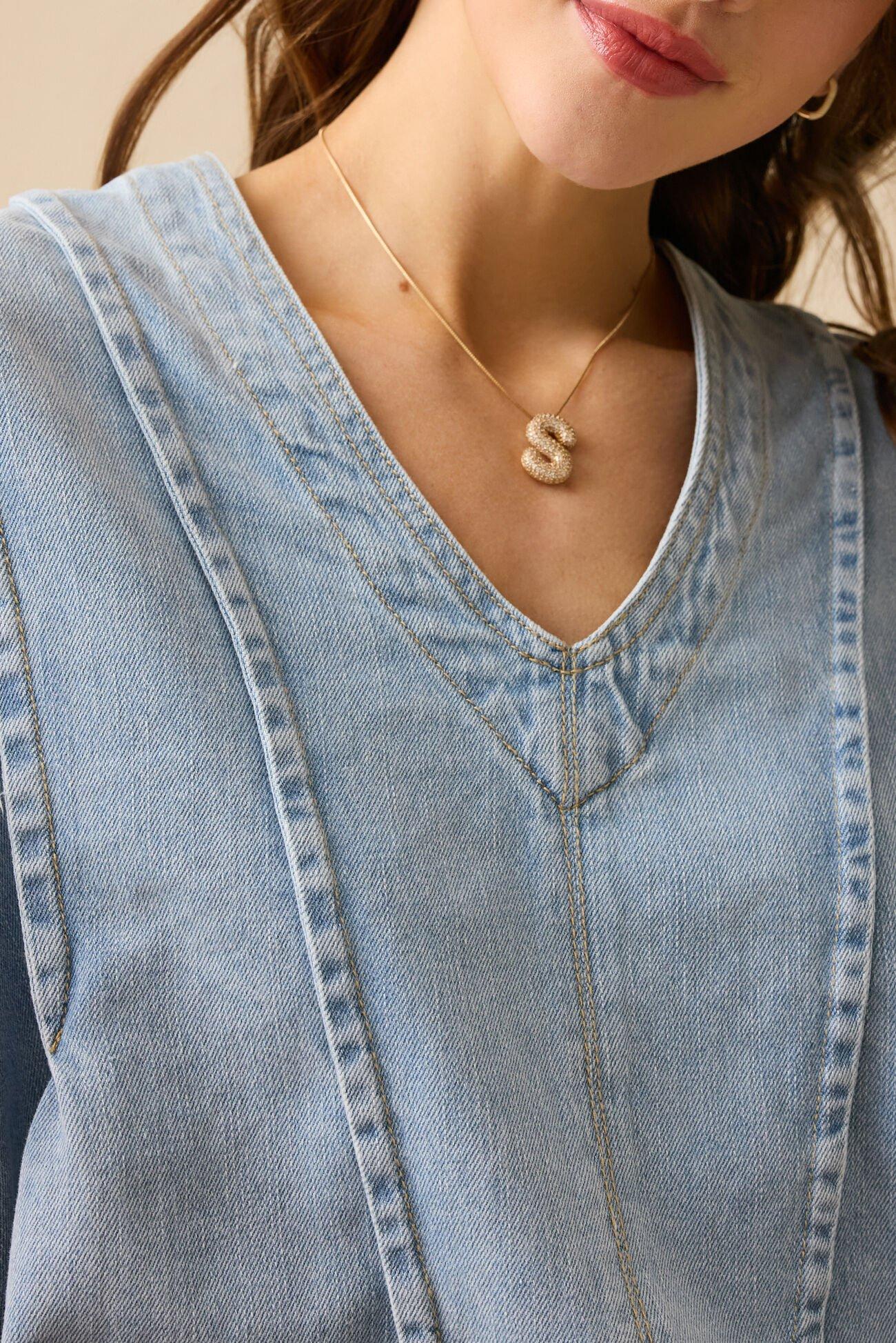 Hanah Denim Top Product Image