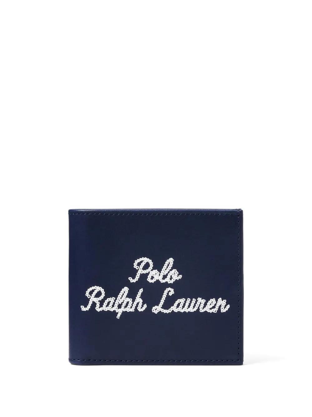 POLO RALPH LAUREN Logo-embroidered Wallet In Blue Product Image