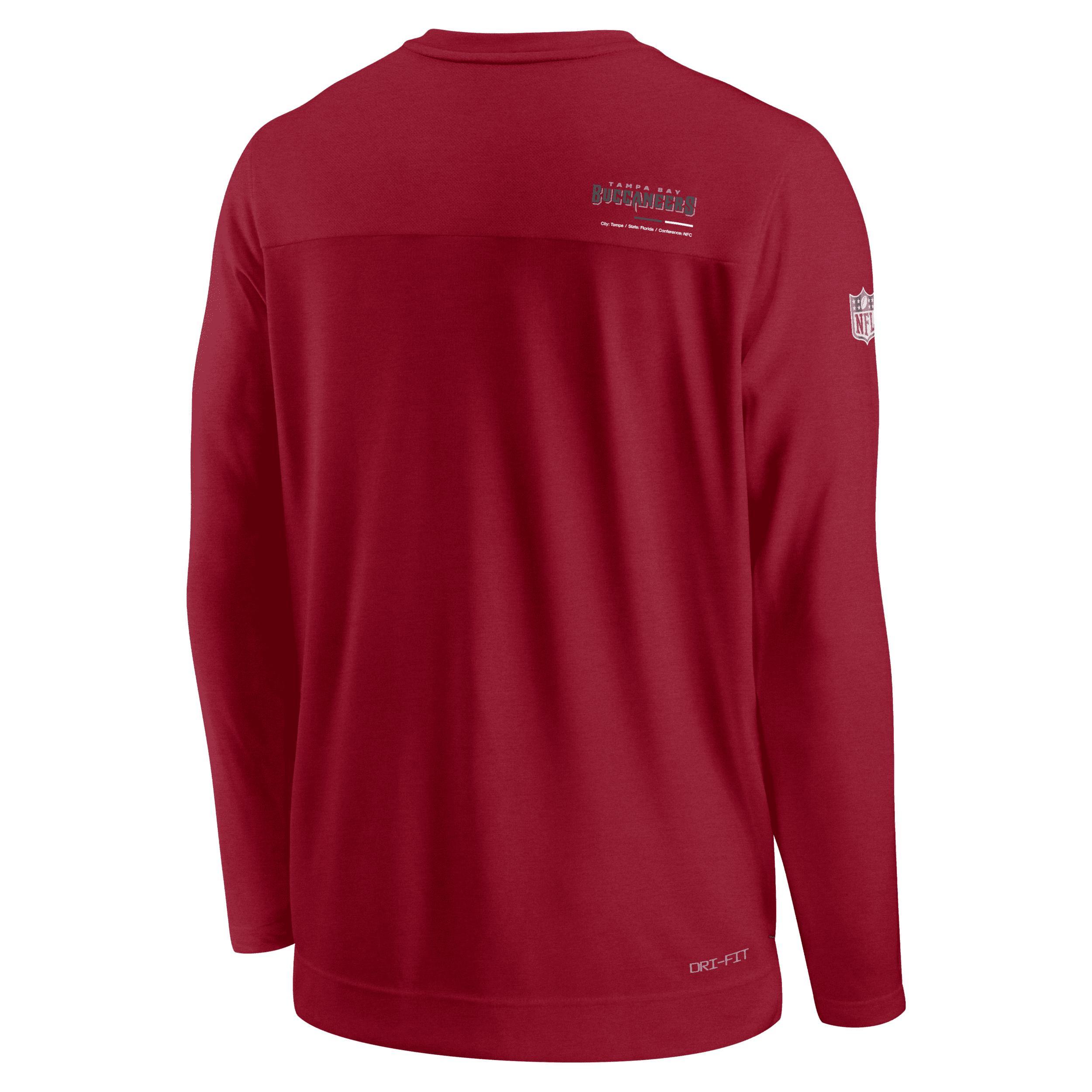 Mens Nike Red Tampa Bay Buccaneers 2022 Sideline Coach Chevron Lock Up Performance Long Sleeve T-shirt Product Image