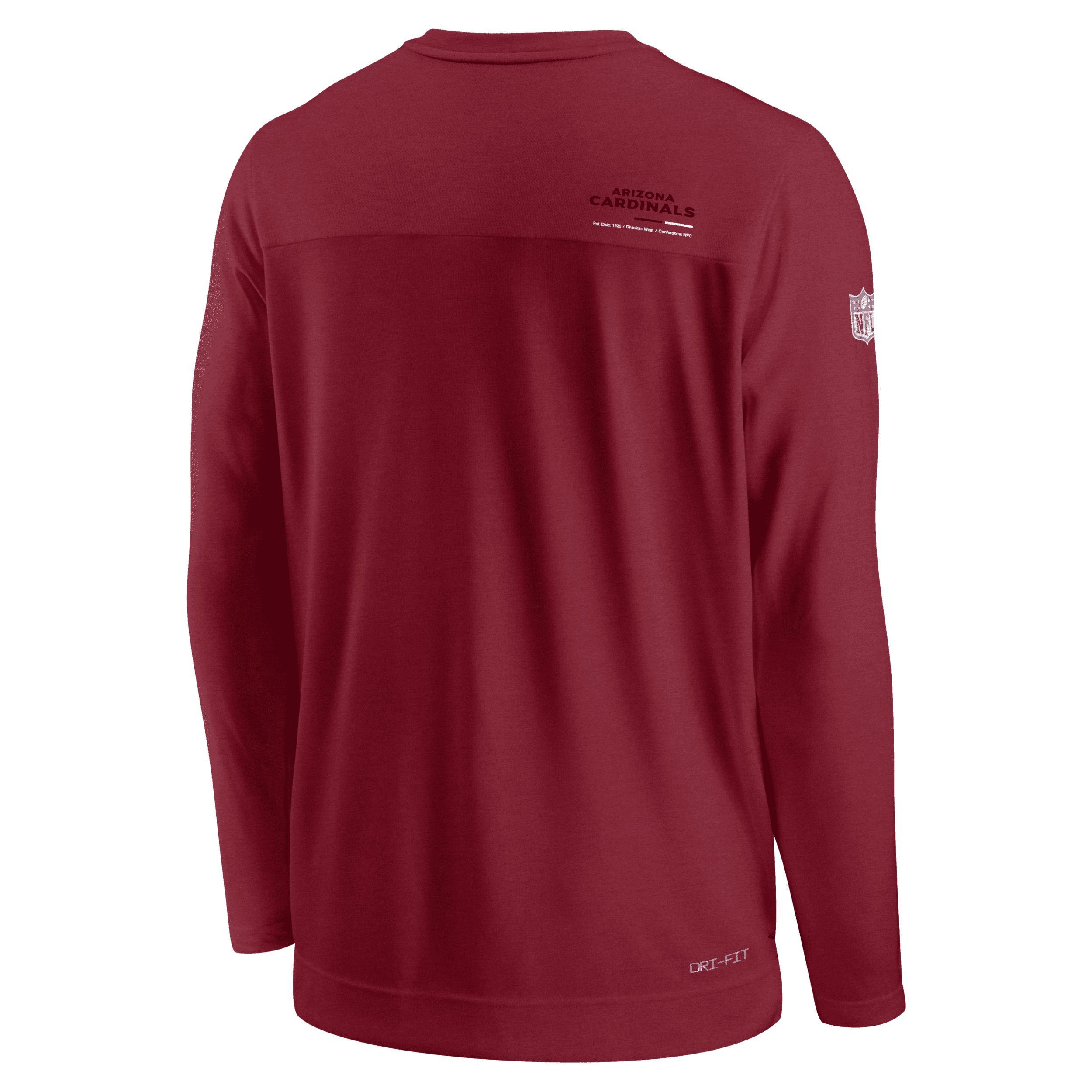 Mens Nike Cardinal Arizona Cardinals 2022 Sideline Coach Chevron Lock Up Performance Long Sleeve T-shirt Product Image